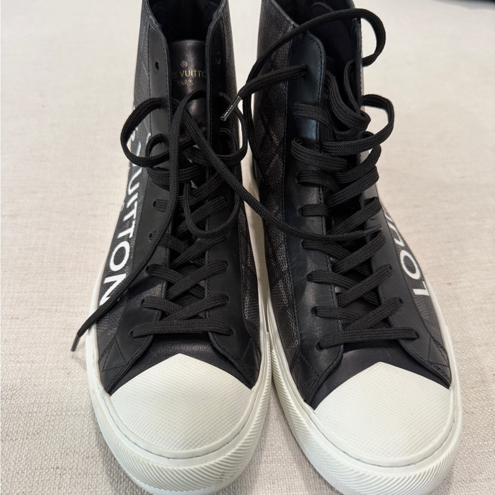 Louis Vuitton Damier Graphite Tattoo High Top Sneakers